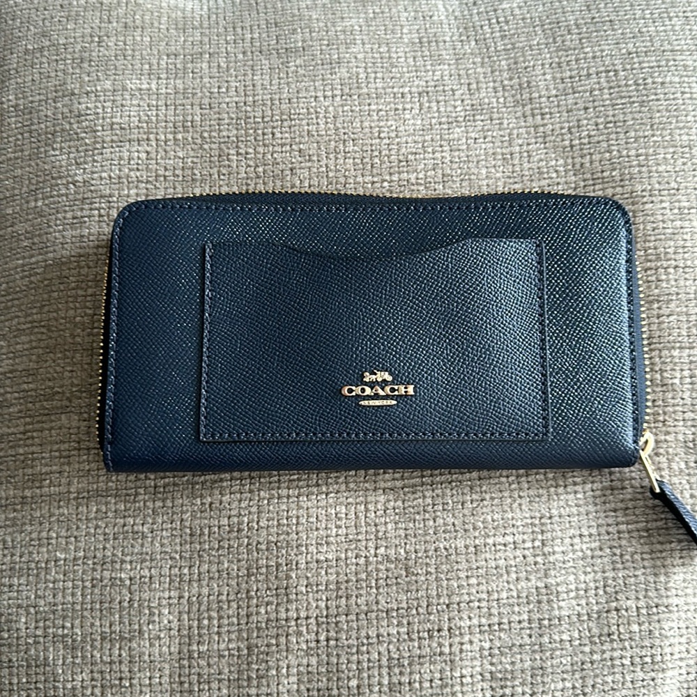 COACH long zip around wallet